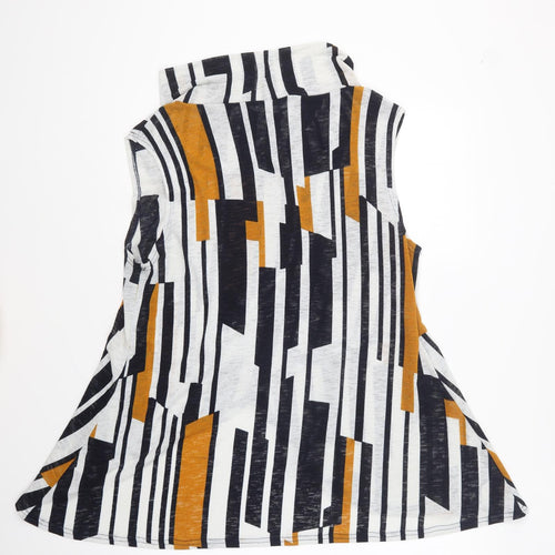 Gerard Womens Multicoloured Geometric Polyester Basic Blouse Size 18 Cowl Neck