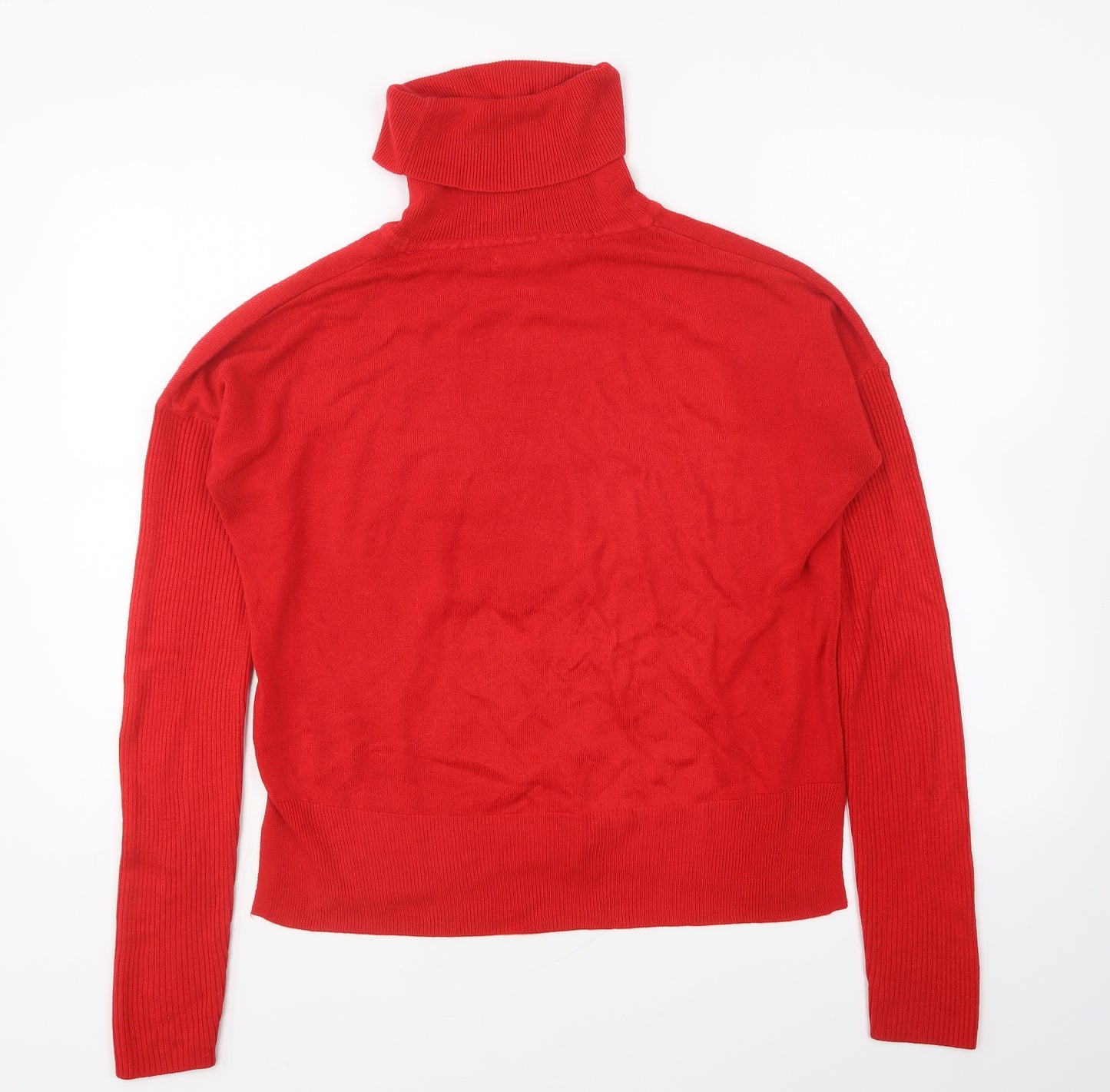 NEXT Womens Red Roll Neck Acrylic Pullover Jumper Size S