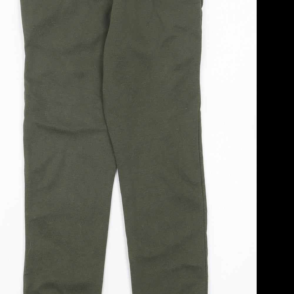 F&F Boys Green Polyester Jogger Trousers Size 6-7 Years Regular Drawstring