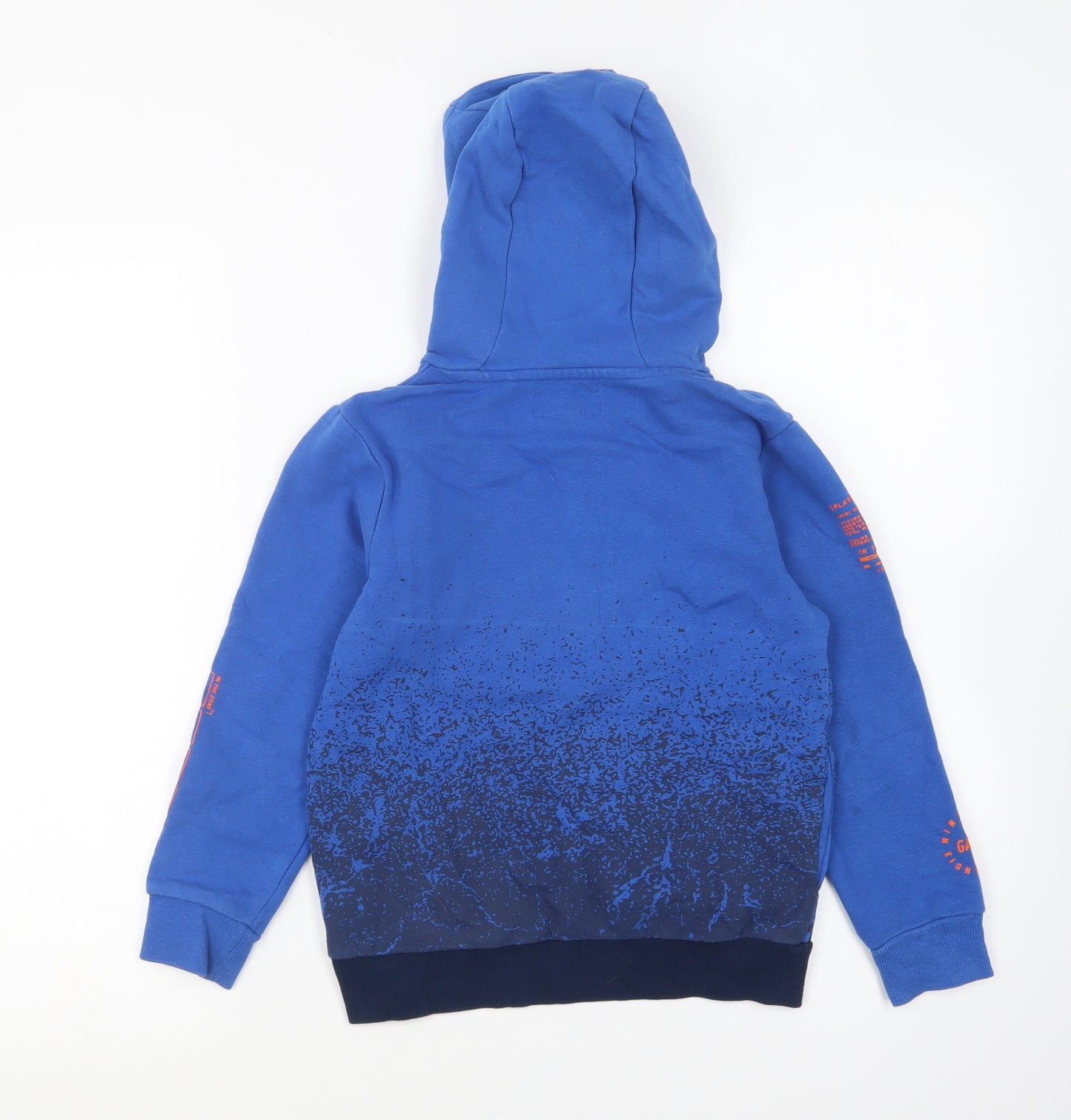 NEXT Boys Blue Cotton Pullover Hoodie Size 7 Years Pullover - Gamer