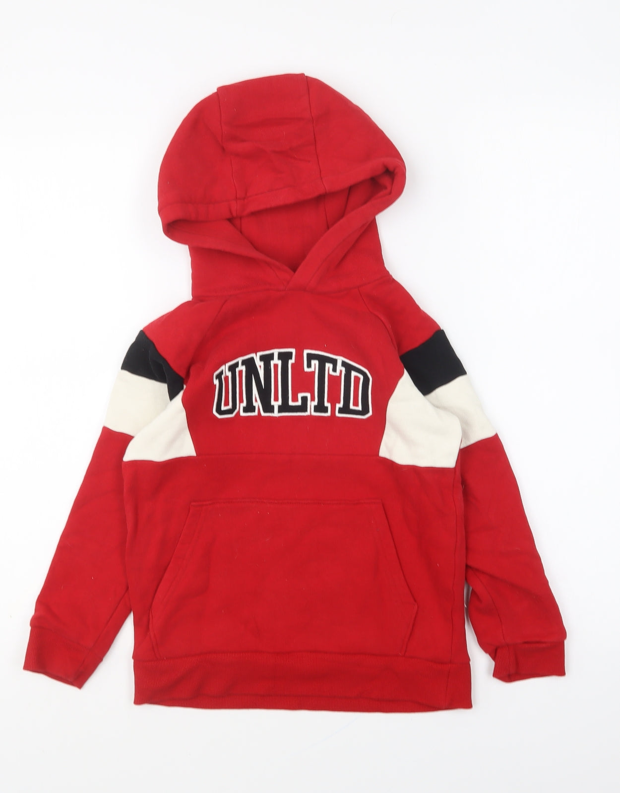 NEXT Boys Red Cotton Pullover Hoodie Size 7 Years Pullover - UNLTD
