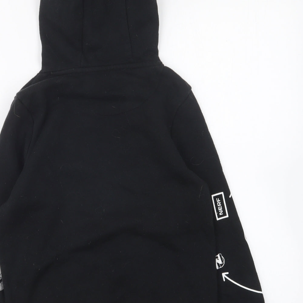 F&F Boys Black Cotton Pullover Hoodie Size 7-8 Years Pullover - Nerf