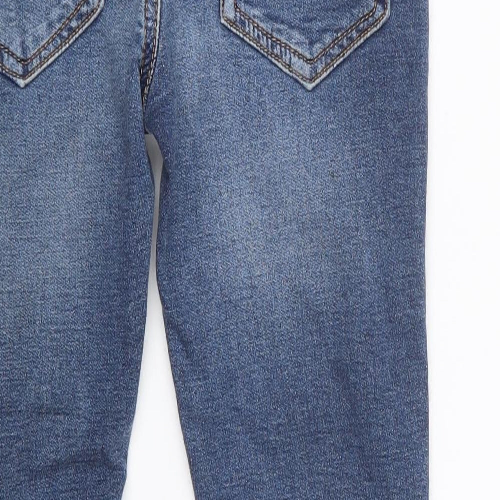 NEXT Boys Blue Cotton Straight Jeans Size 7 Years Regular Drawstring
