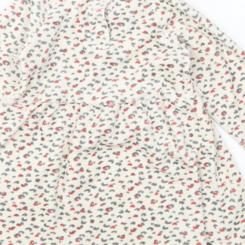Marks and Spencer Girls Multicoloured Animal Print Polyester Skater Dress Size 18-24 Months Round Neck Snap