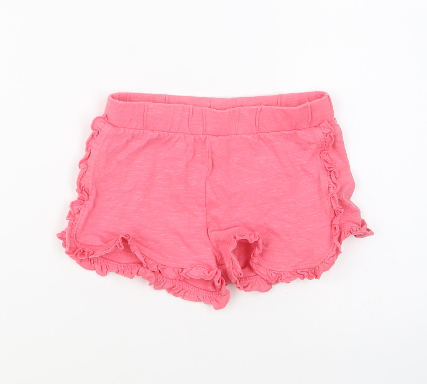 F&F Girls Pink Cotton Cropped Trousers Size 18-24 Months Pullover - Shorts