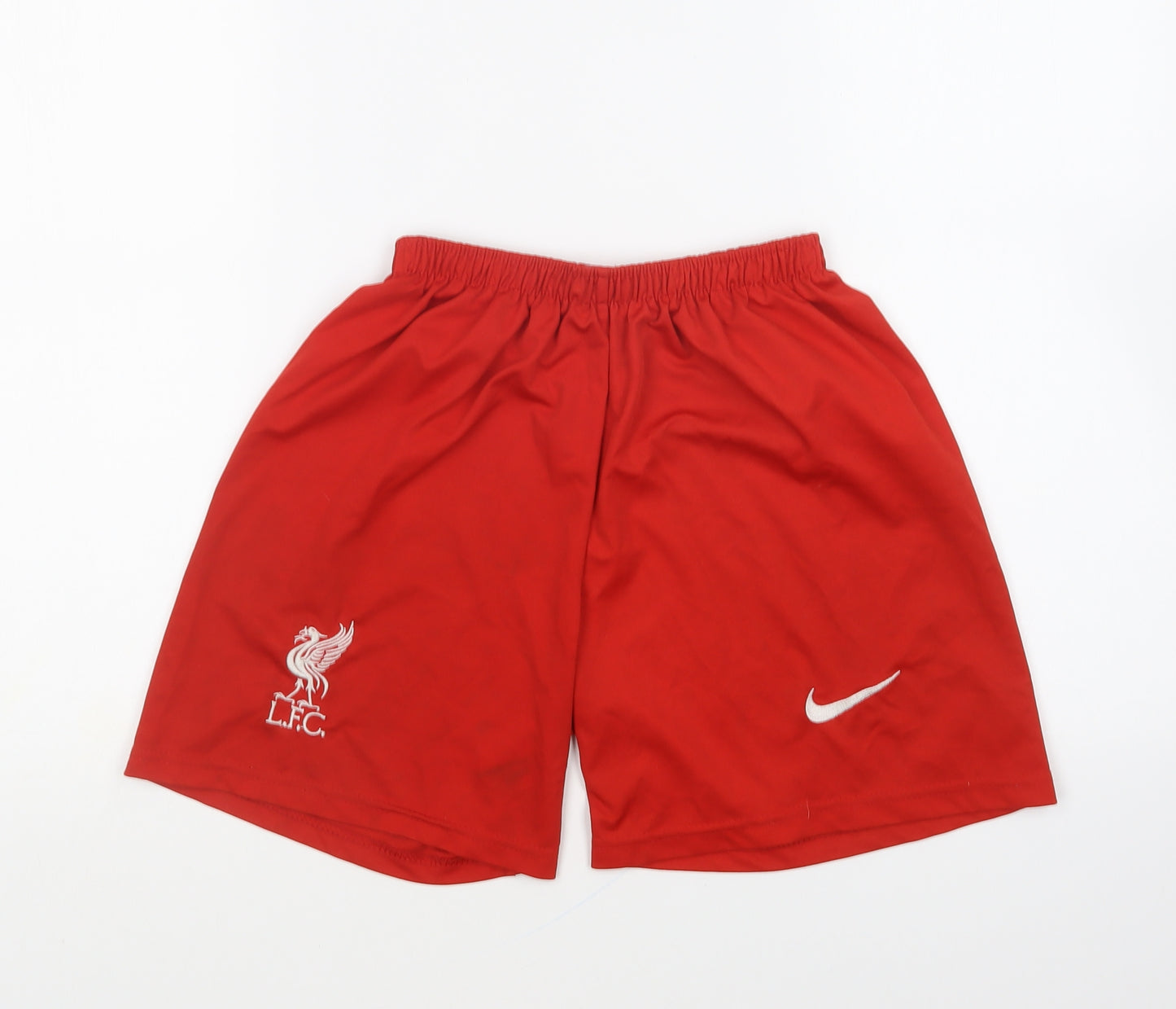 Nike Boys Red Polyester Sweat Shorts Size 13-14 Years Regular Drawstring - Liverpool LFC