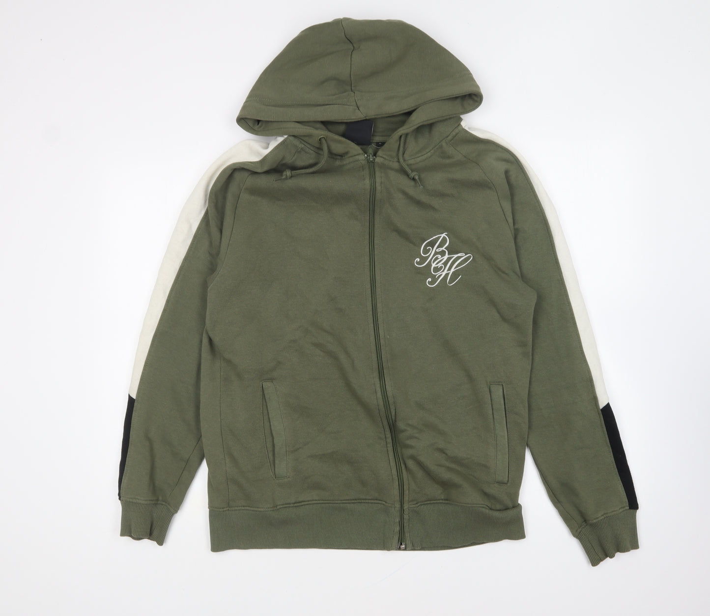 Beck & Hersey Mens Green Cotton Full Zip Hoodie Size L