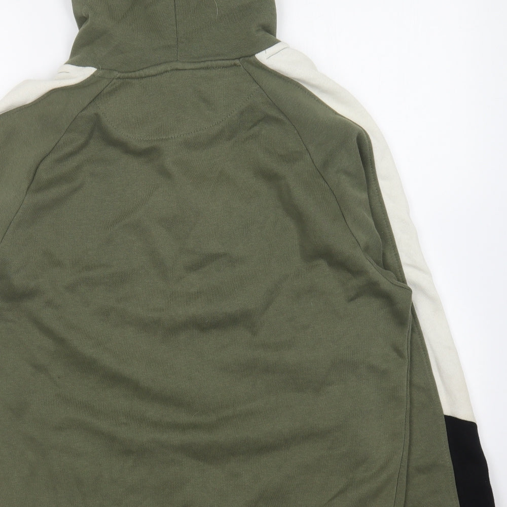 Beck & Hersey Mens Green Cotton Full Zip Hoodie Size L
