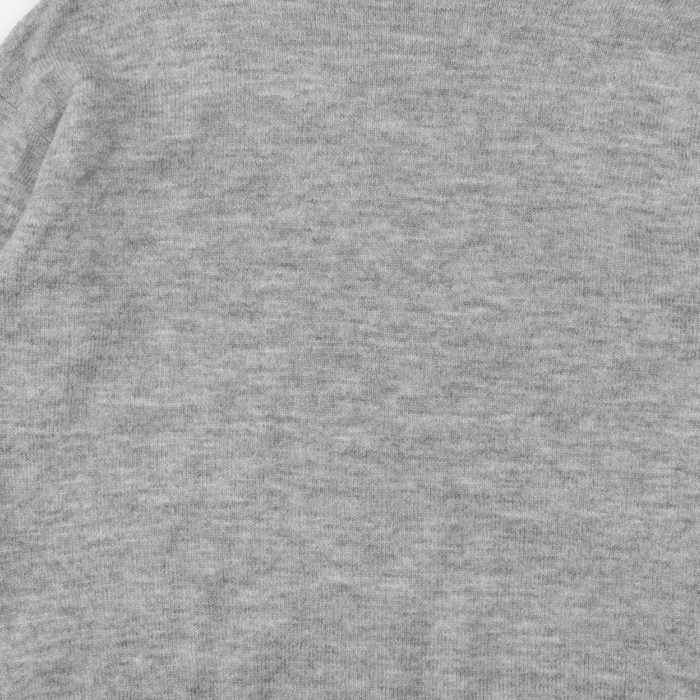 George Womens Grey Round Neck Geometric Acrylic Pullover Jumper Size 16 - Stars