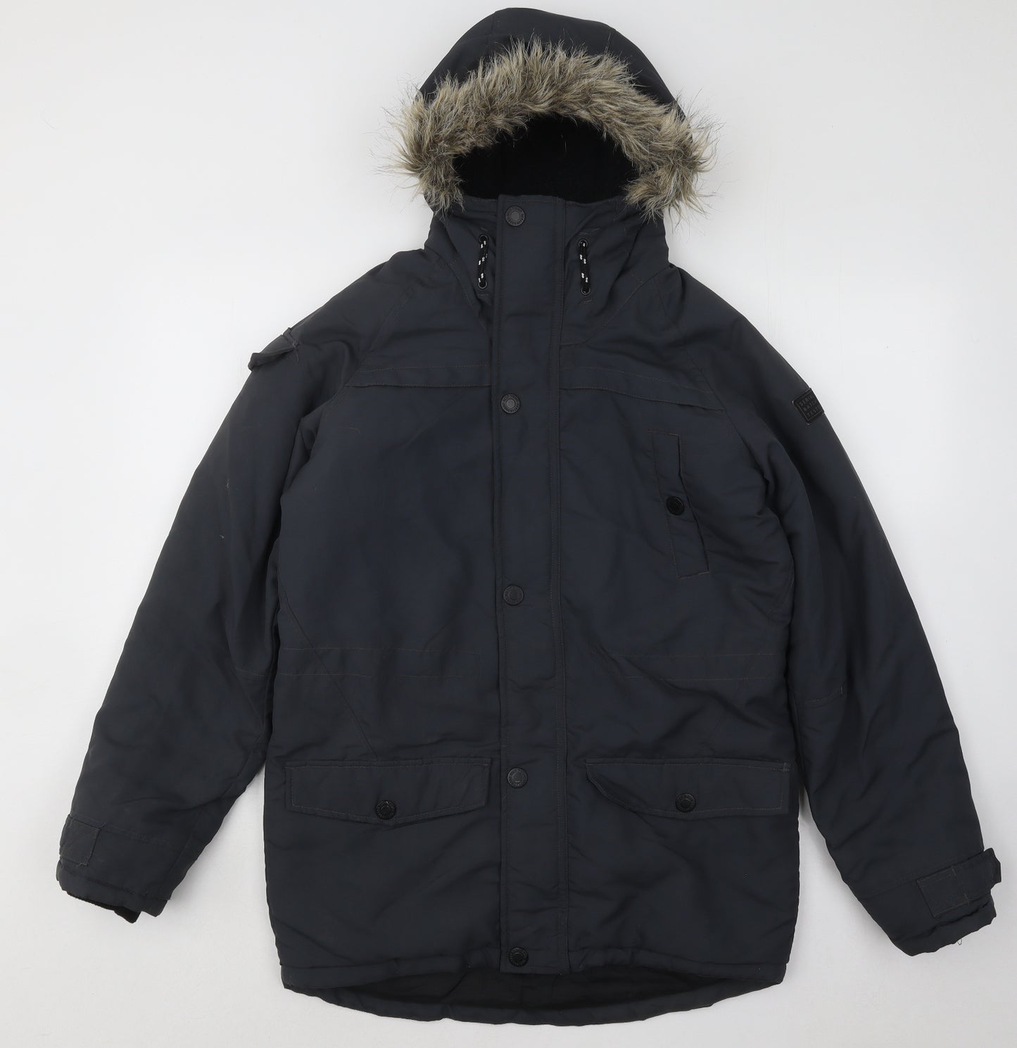 NEXT Boys Grey Parka Coat Size 13 Years Zip