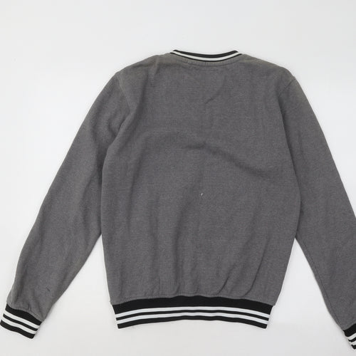 Parental Advisory Womens Grey Cotton Pullover Sweatshirt Size S Pullover