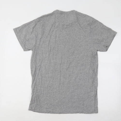 Jeff&Co Mens Grey Cotton T-Shirt Size M Round Neck - Melbourne Athletic