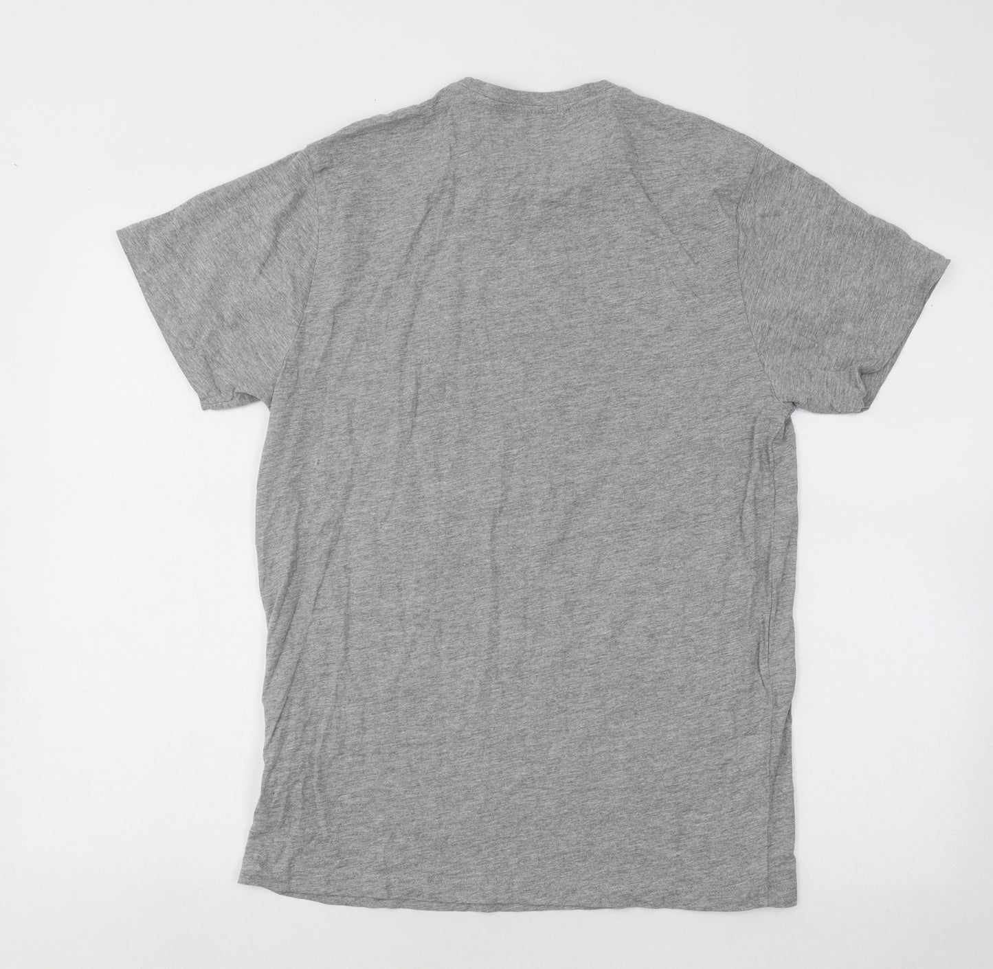 Jeff&Co Mens Grey Cotton T-Shirt Size M Round Neck - Melbourne Athletic