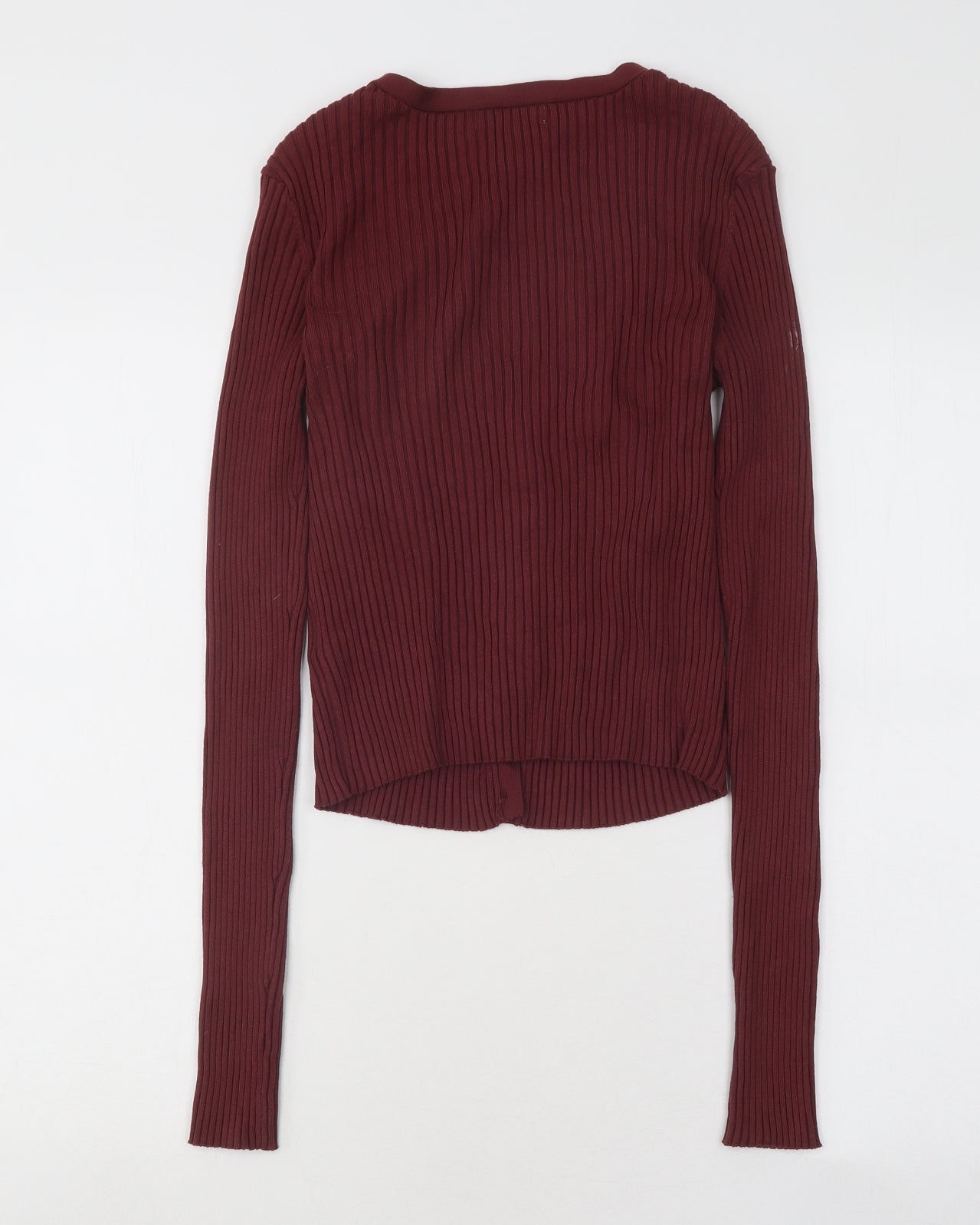 H&M Womens Purple V-Neck Viscose Cardigan Jumper Size M