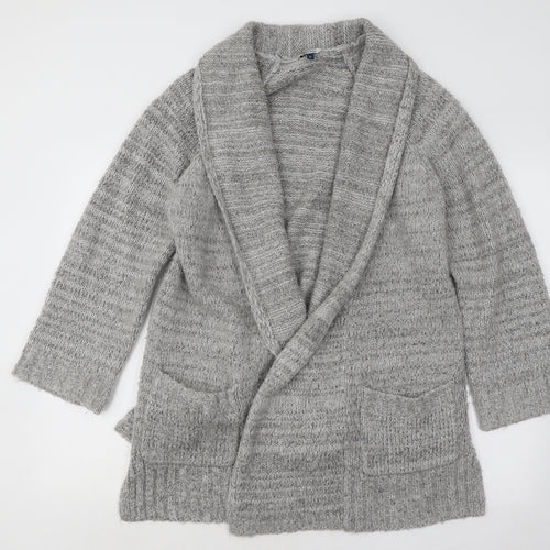 Cherokee Womens Grey Collared Acrylic Cardigan Jumper Size 12