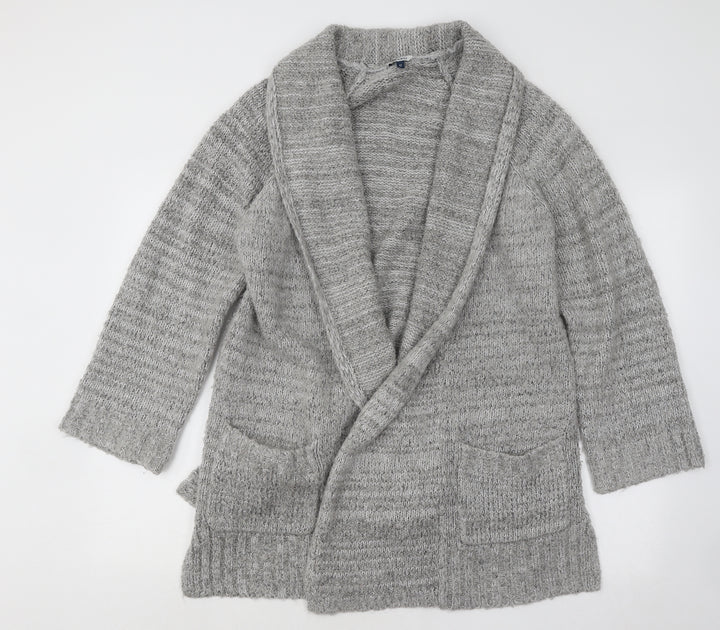 Cherokee Womens Grey Collared Acrylic Cardigan Jumper Size 12