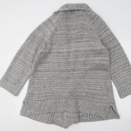 Cherokee Womens Grey Collared Acrylic Cardigan Jumper Size 12