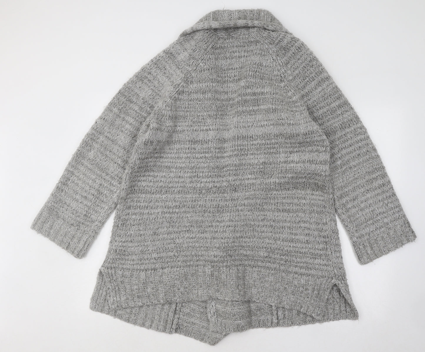 Cherokee Womens Grey Collared Acrylic Cardigan Jumper Size 12