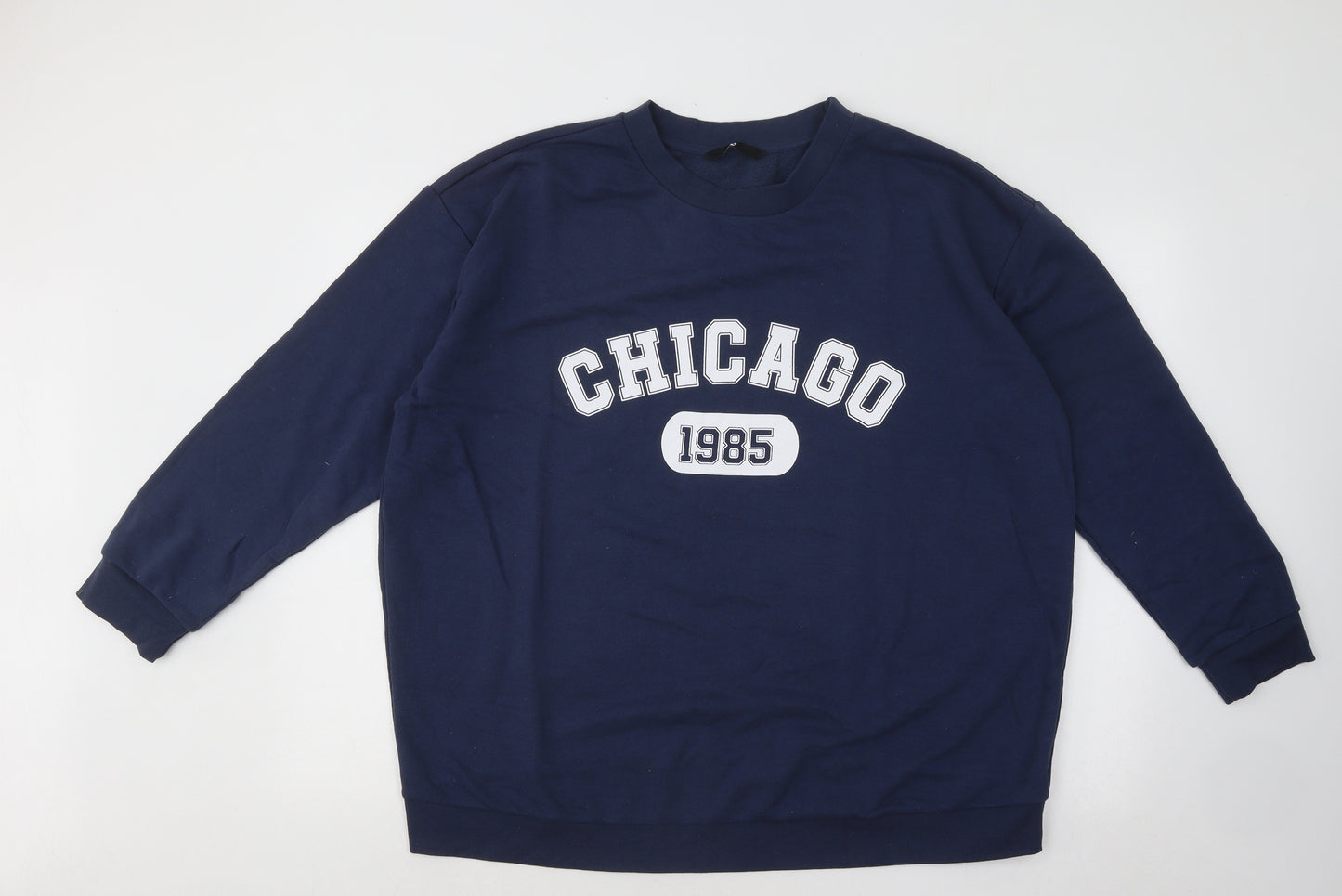 Very Womens Blue Cotton Pullover Sweatshirt Size 2XL Pullover - Chicago 1985