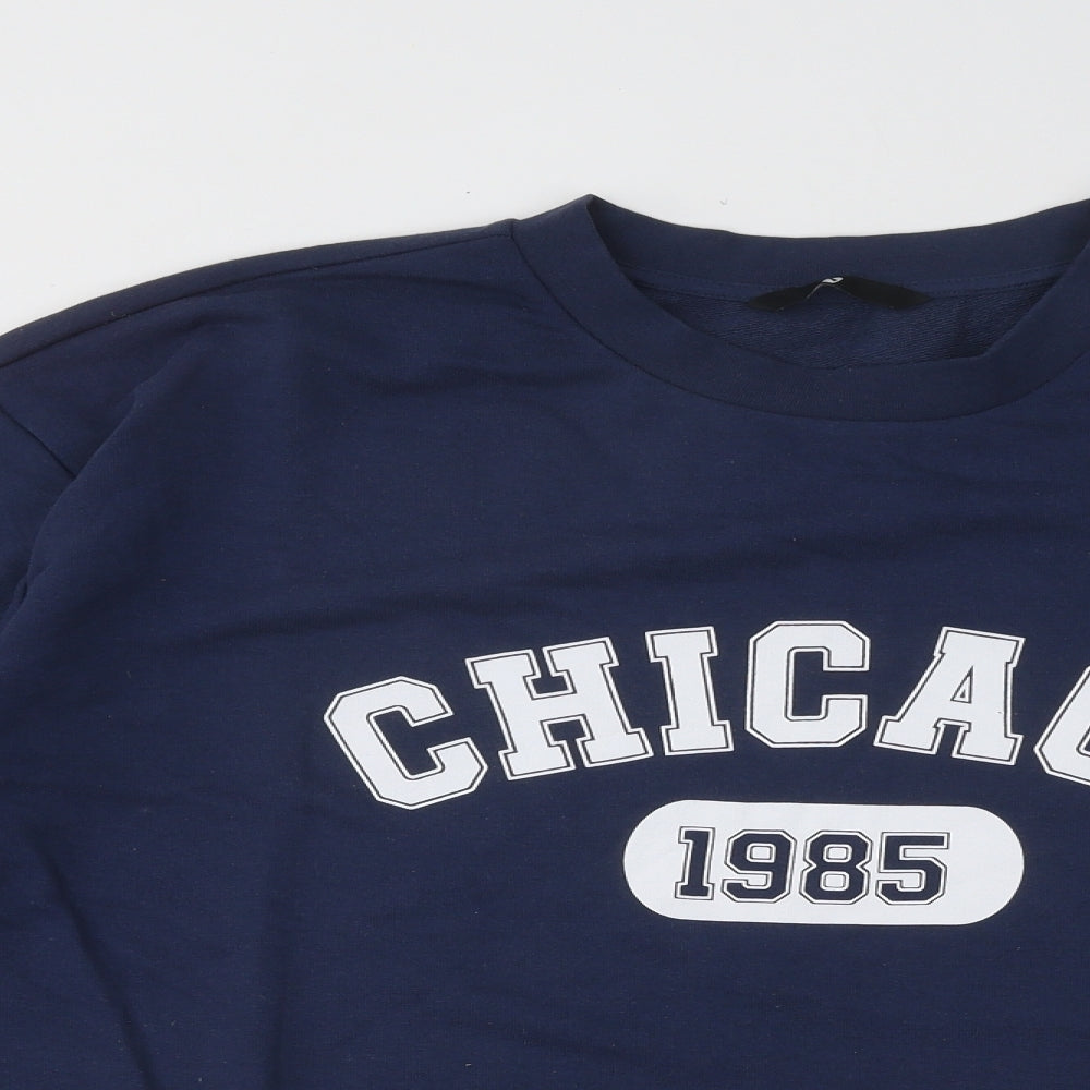 Very Womens Blue Cotton Pullover Sweatshirt Size 2XL Pullover - Chicago 1985