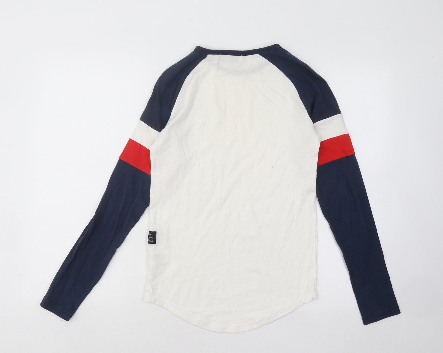 Primark Mens Multicoloured Colourblock Cotton T-Shirt Size XS Round Neck