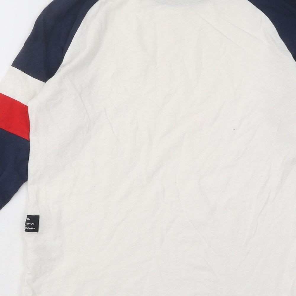 Primark Mens Multicoloured Colourblock Cotton T-Shirt Size XS Round Neck