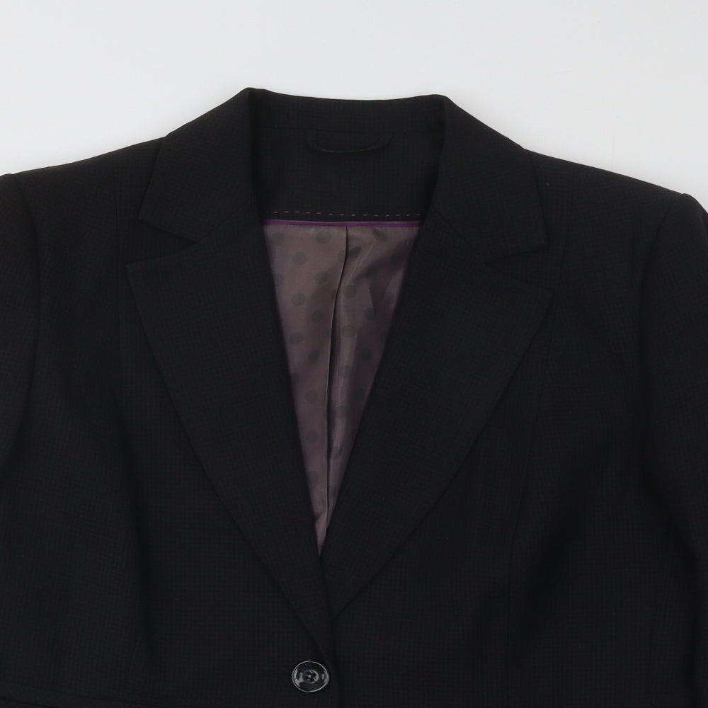 F&F Womens Black Jacket Blazer Size 18 Button