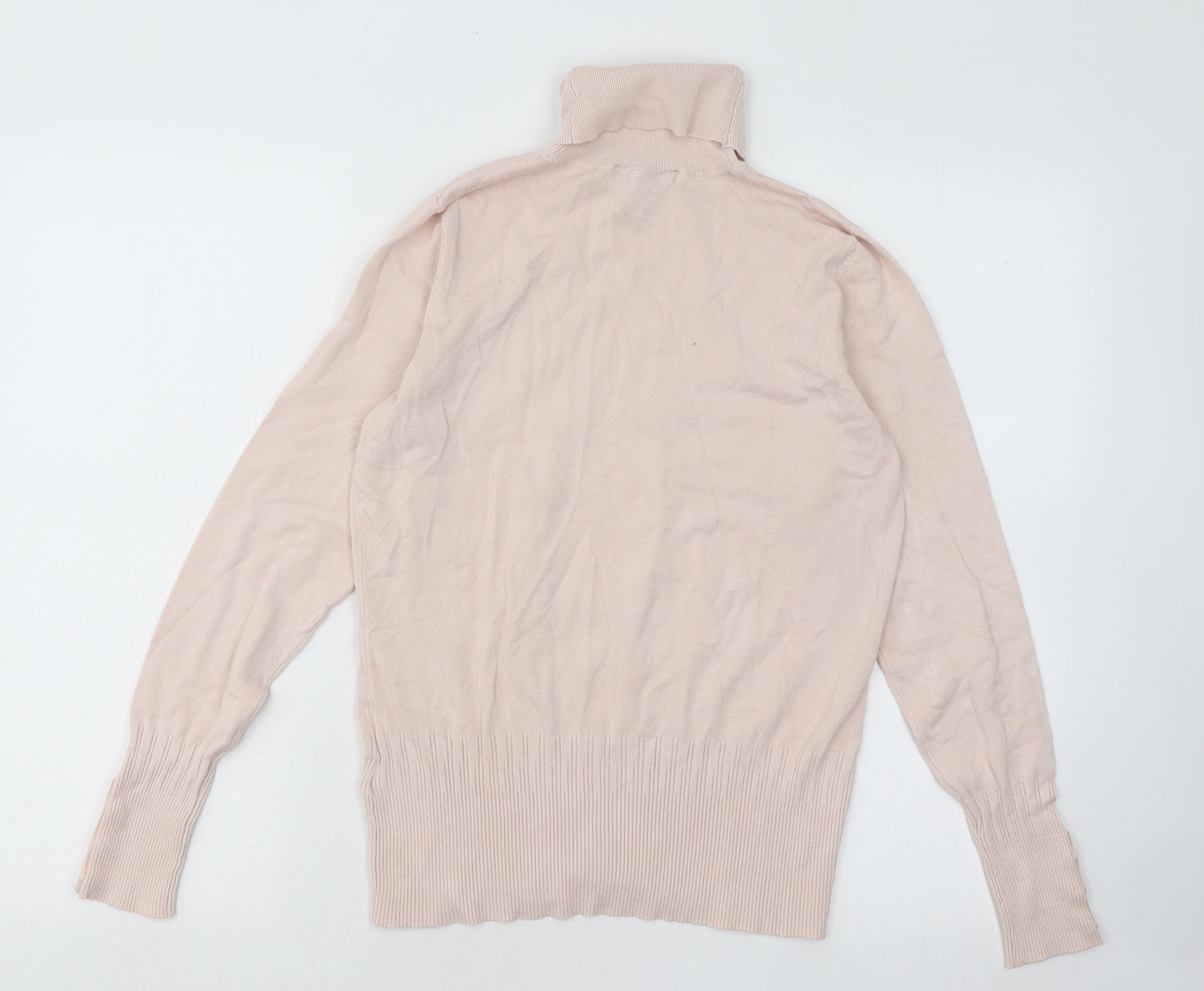 Dorothy Perkins Womens Pink Roll Neck Viscose Pullover Jumper Size 14