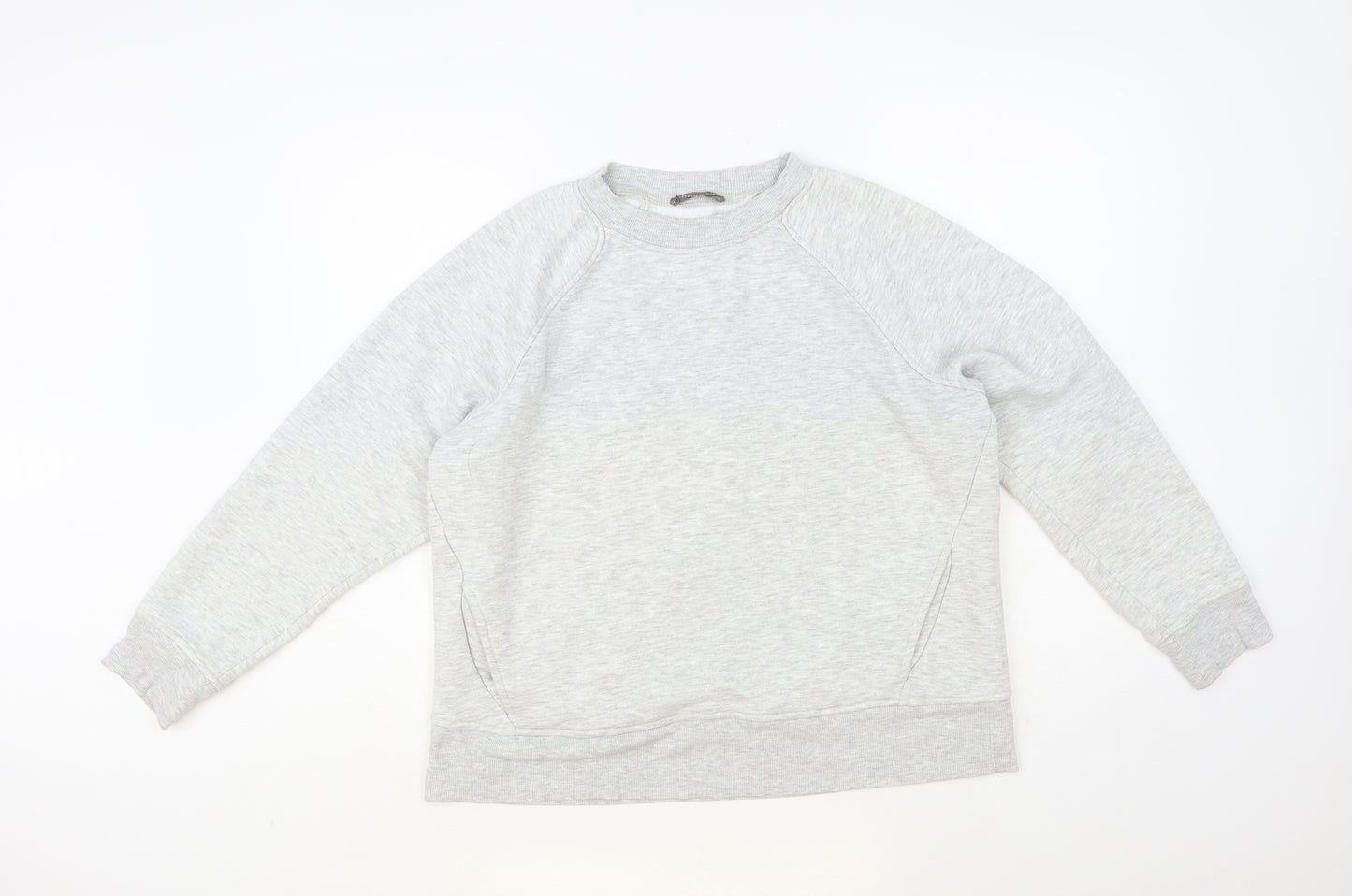 Marks and Spencer Womens Grey Cotton Pullover Sweatshirt Size 14 Pullover
