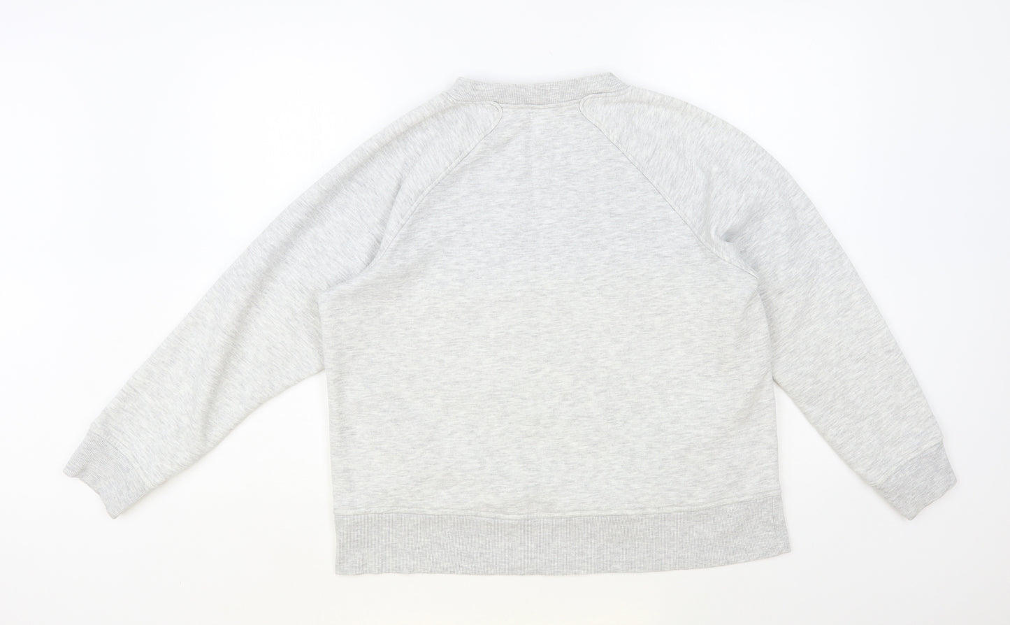 Marks and Spencer Womens Grey Cotton Pullover Sweatshirt Size 14 Pullover