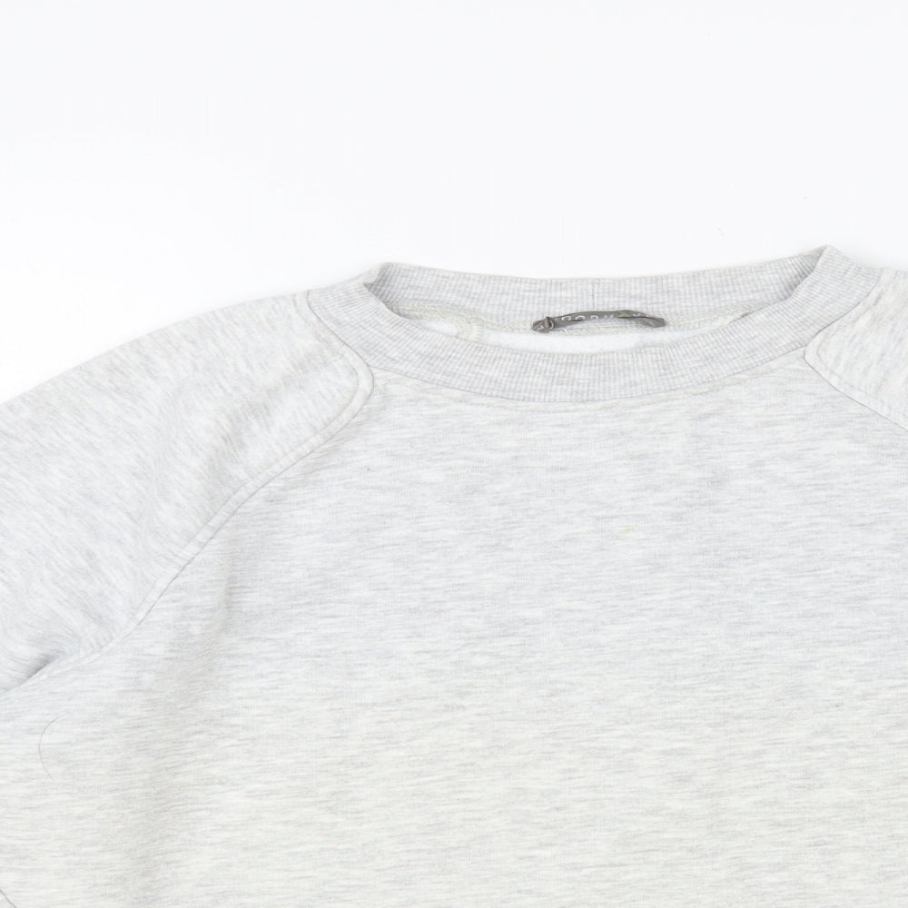 Marks and Spencer Womens Grey Cotton Pullover Sweatshirt Size 14 Pullover