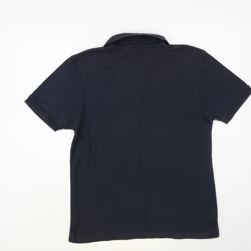 Alpine Expedition Mens Blue Cotton Polo Size L Collared Button