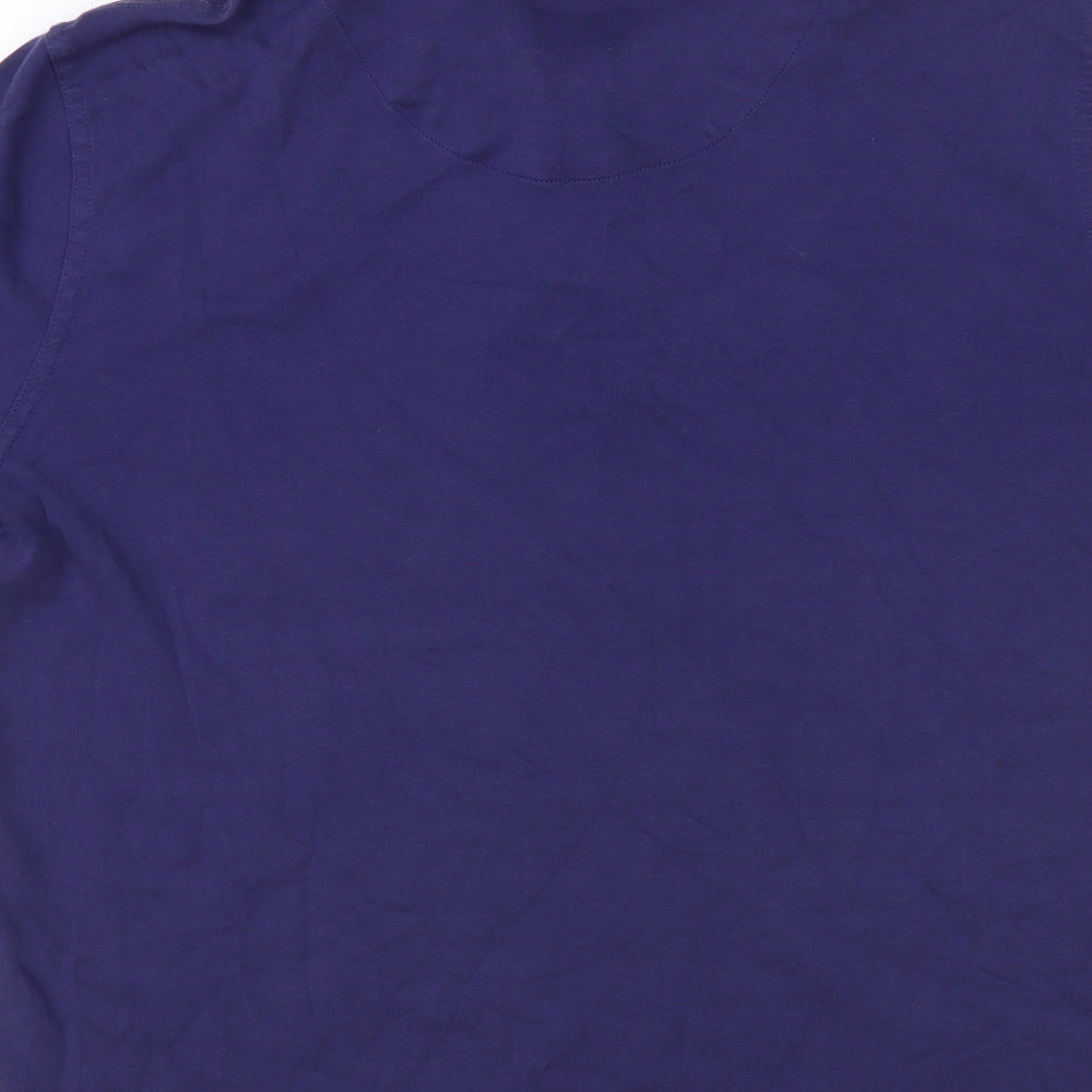 Crew Clothing Mens Blue Cotton Polo Size XL Collared Button