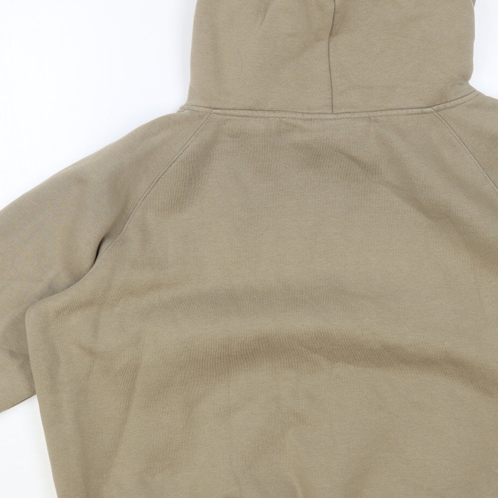 Essentials Mens Beige Cotton Pullover Hoodie Size S