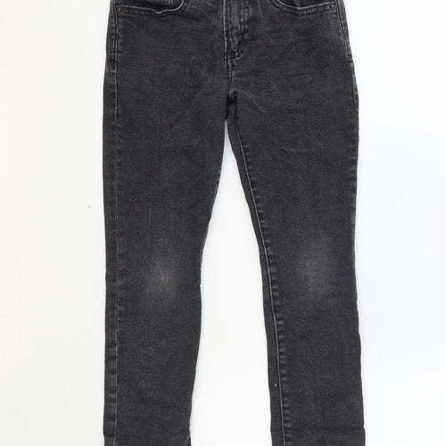 Gap Girls Grey Cotton Skinny Jeans Size 8 Years Regular Button