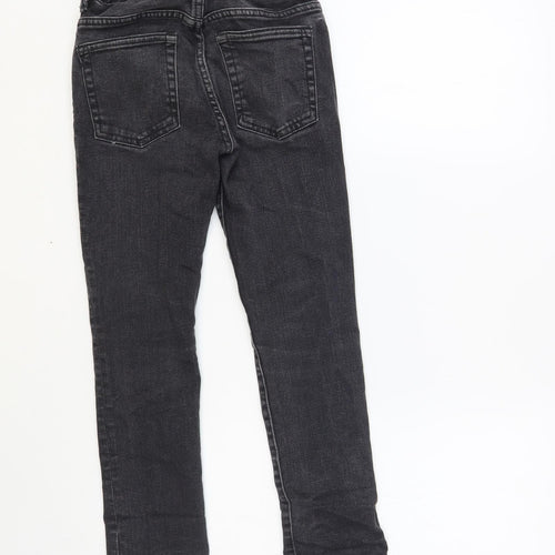 Gap Girls Grey Cotton Skinny Jeans Size 8 Years Regular Button