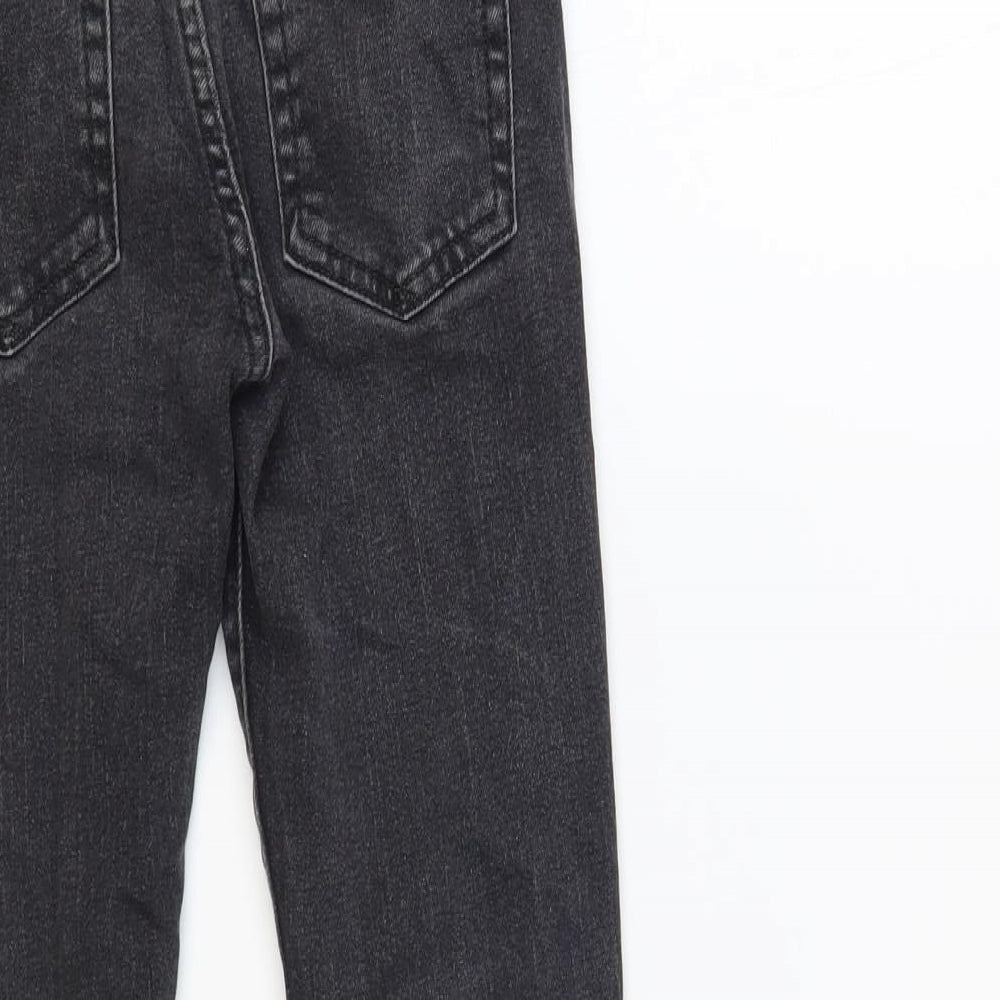 Gap Girls Grey Cotton Skinny Jeans Size 8 Years Regular Button