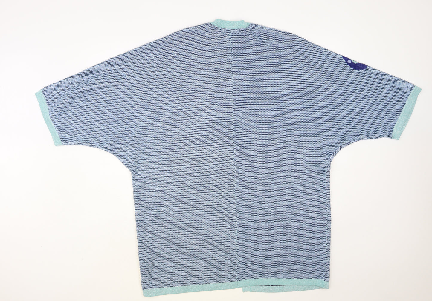 Julipa Womens Blue V-Neck Cotton Cardigan Jumper Size 18 - Butterflies