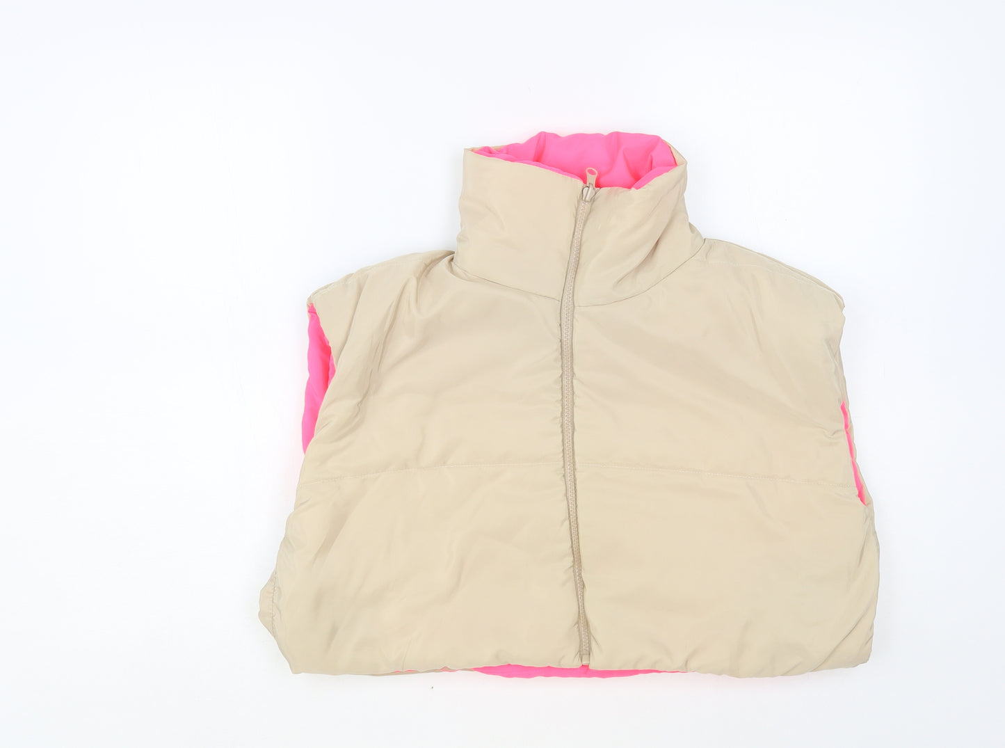 Rising Womens Beige Gilet Coat Size L Zip