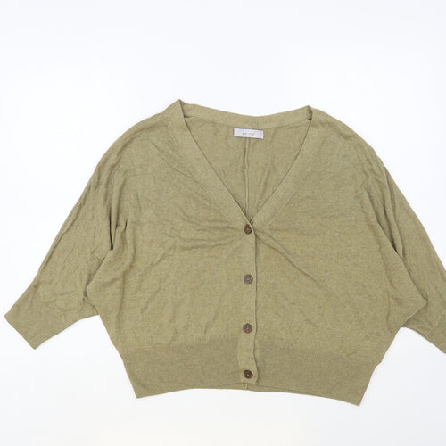 Per Una Womens Beige V-Neck Viscose Cardigan Jumper Size L