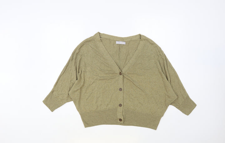 Per Una Womens Beige V-Neck Viscose Cardigan Jumper Size L