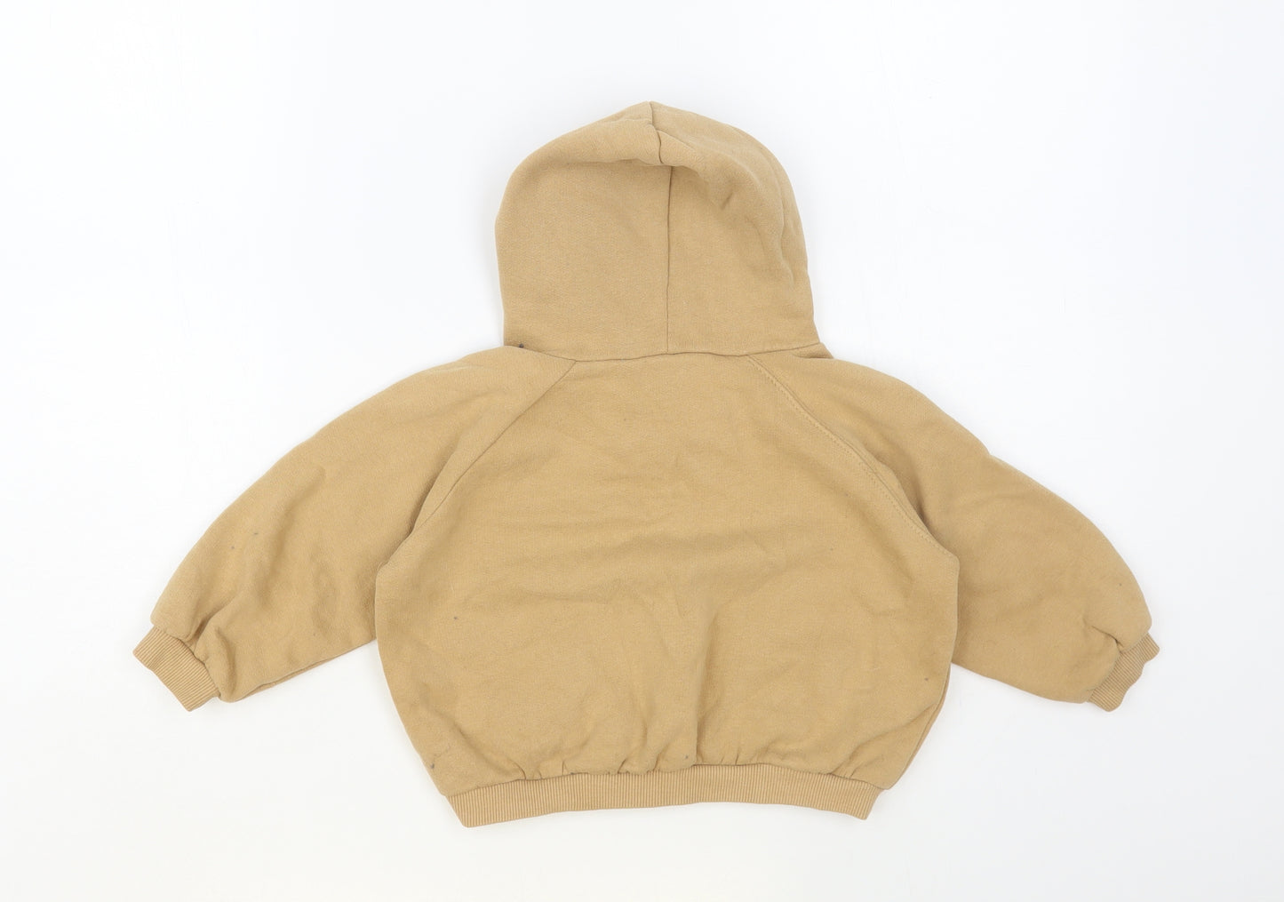 Zara Boys Beige Cotton Pullover Hoodie Size 2-3 Years Pullover