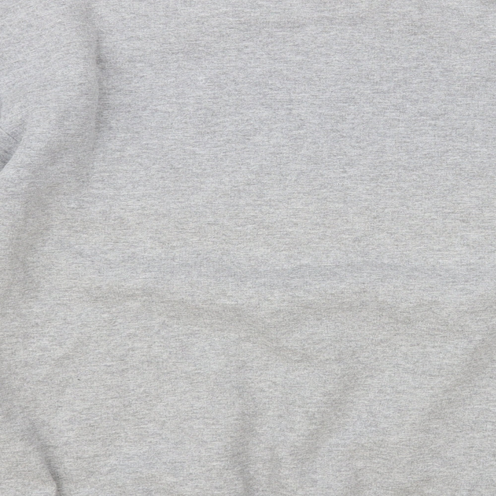 Gildan Mens Grey Cotton Pullover Sweatshirt Size M - Tiger