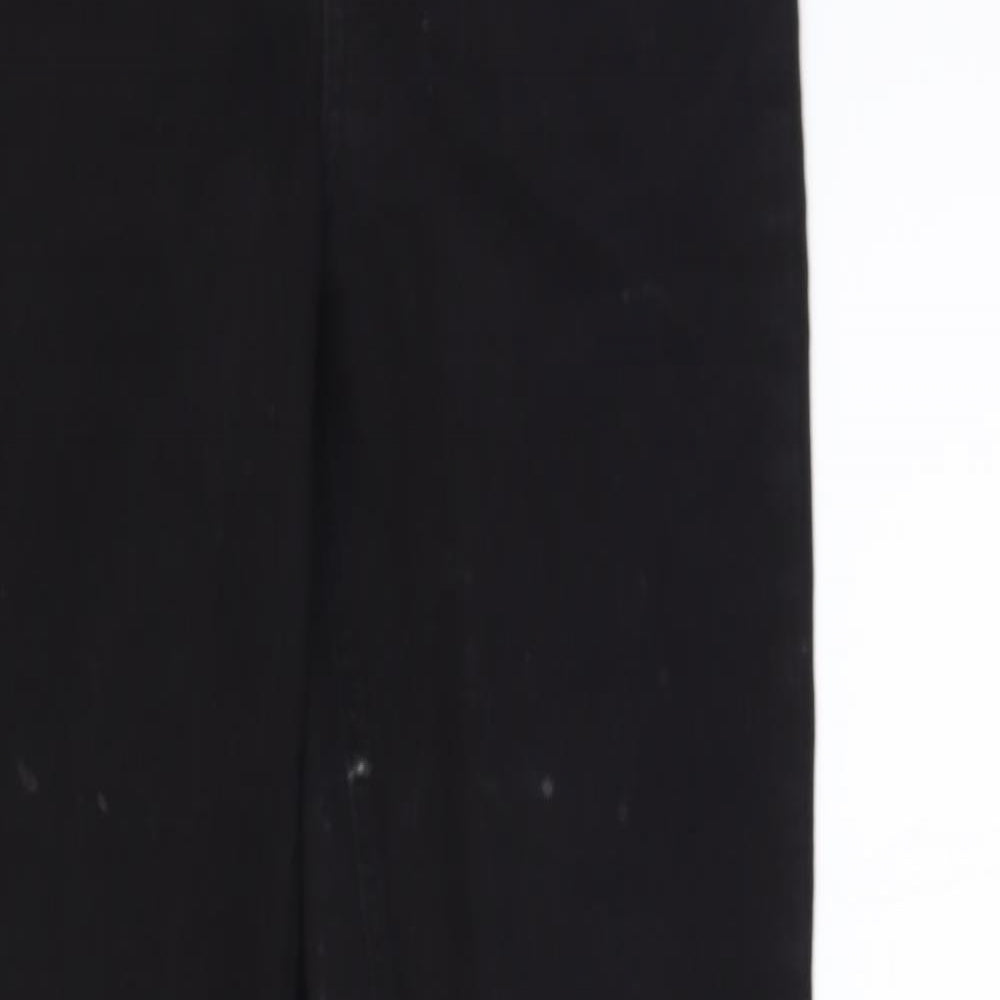 Simply Be Womens Black Cotton Skinny Jeans Size 10 L30 in Regular Button
