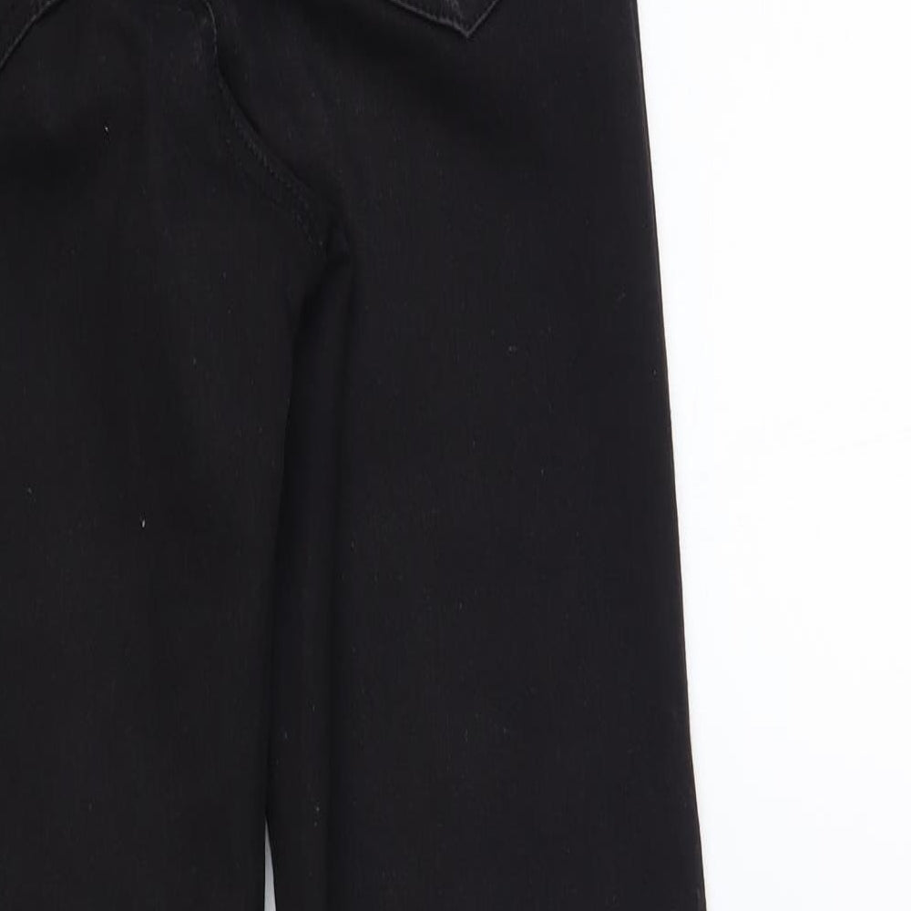 Simply Be Womens Black Cotton Skinny Jeans Size 10 L30 in Regular Button