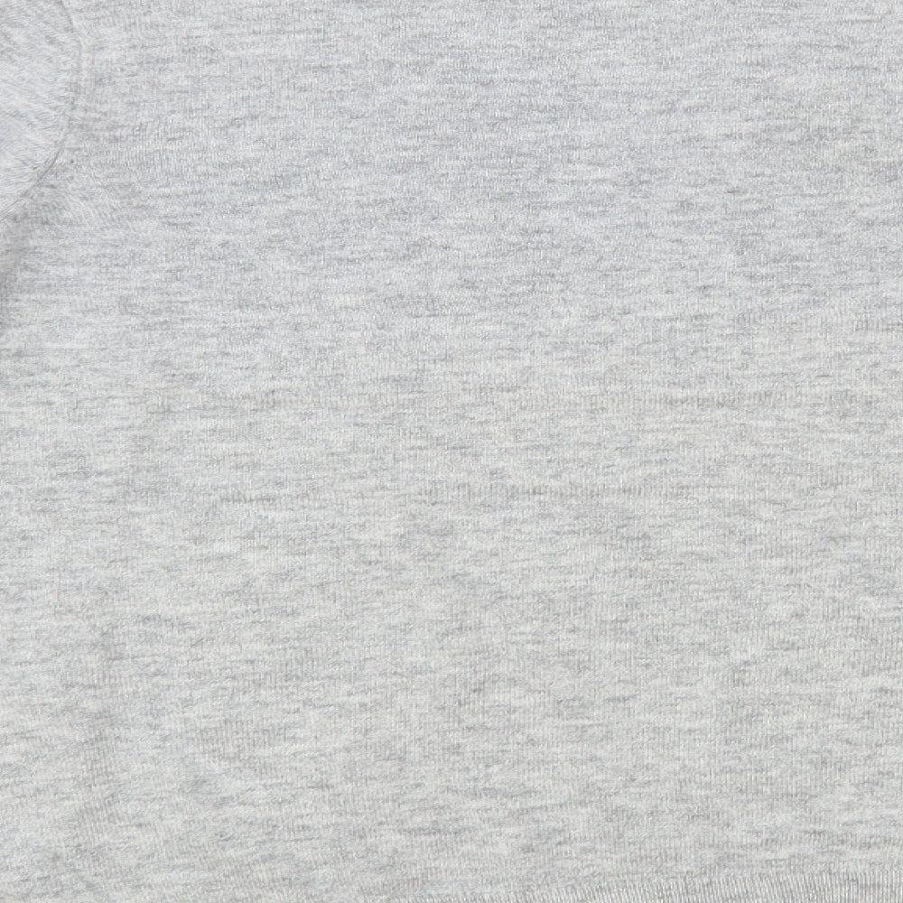 Bonmarché Womens Grey Crew Neck Geometric Polyester Pullover Jumper Size XL - Stars