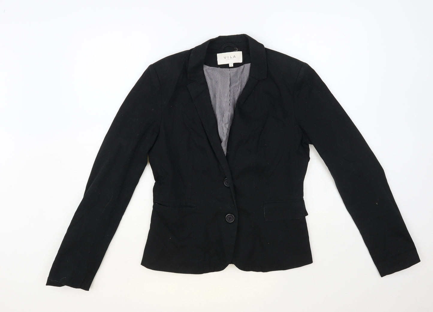 VILA Womens Black Jacket Blazer Size M Button
