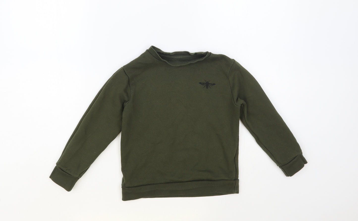 River Island Boys Green Cotton Pullover Sweatshirt Size 5-6 Years Pullover - Bee