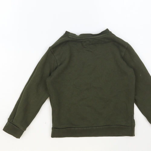 River Island Boys Green Cotton Pullover Sweatshirt Size 5-6 Years Pullover - Bee