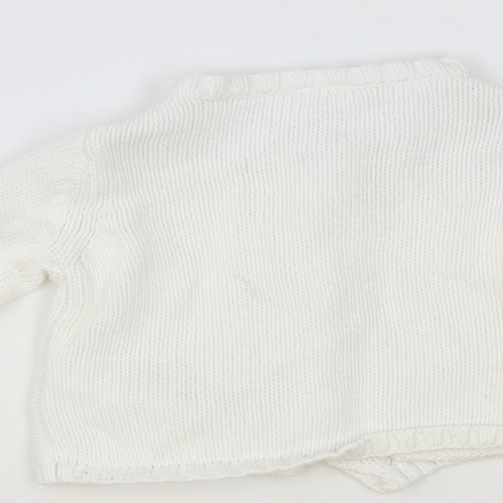 Carter's Baby White Cotton Cardigan Jumper Size 12-18 Months Button